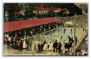 Childrens Paddling Pool Napier New Zealand UNP DB Postcard W2