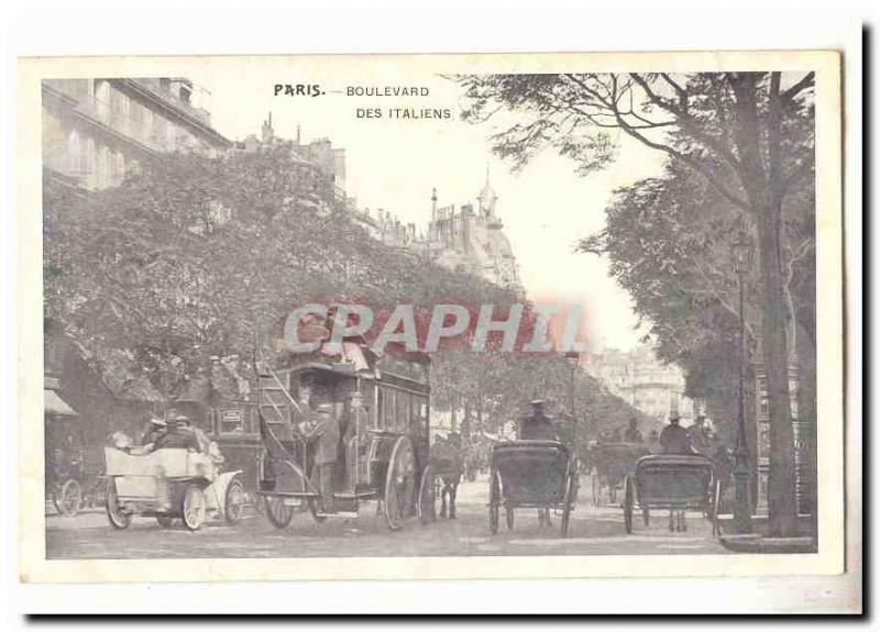 Paris (9th) Old Postcard Boulevard Italians