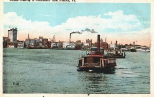 USA Ferries Crossing to Portsmouth From Norfolk Virginia Vintage Postcard 08.97