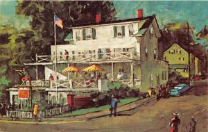 ROCKPORT MASSACHUSETTS~PEG LEG INN & RESTAURANT~PAINTED BY FRANK BEATTY POSTCARD