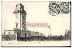 Old Postcard Le Havre Sainte Adresse of the Heve Headlights