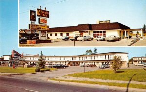 BIG RAPIDS MOTEL Michigan Roadside 3 Knights Inn 1960s Chrome Vintage Postcard
