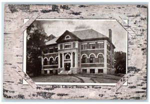 1908 Public Library Building Exterior Scene Dover New Hampshire NH Postcard