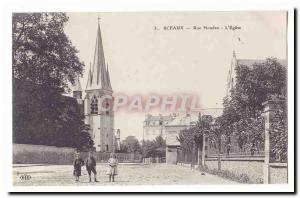 Seals Postcard Old Street Houdan L & # 39eglise (animated) (background Societ...