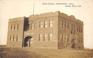 High School Real Photo Kingfisher OK 