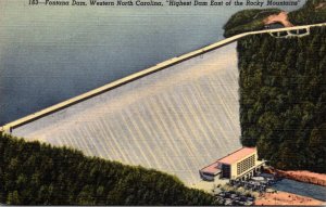 North Carolina Fontana Dam On Little Tennessee River 1947 Curteich