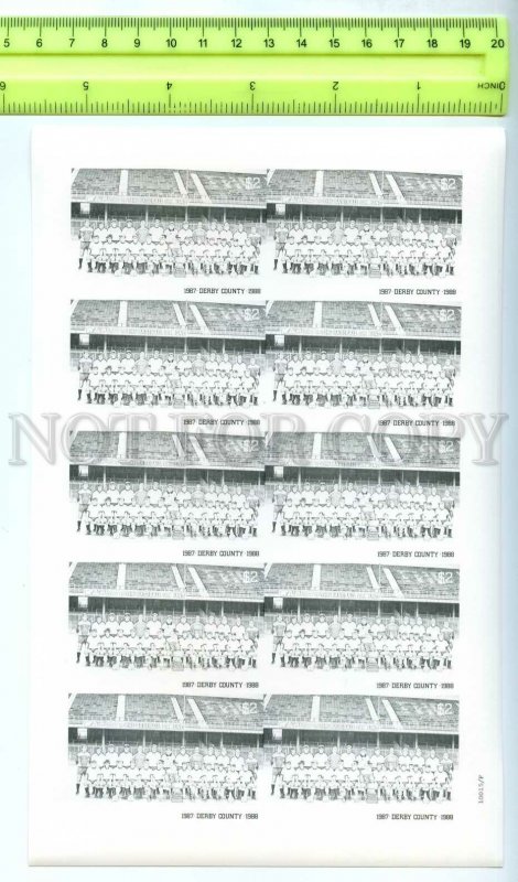 500844 St.Vincent English team Soccer Football colour separations IMPERF sheet