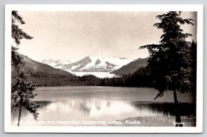 RPPC Alaska Auk Lake And Mendenhall Glacier Near Juneau Postcard V21