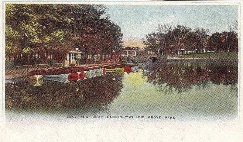 Postcard Lake and Boat Landing Willow Grove Park PA