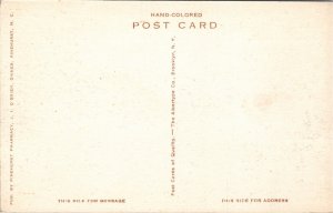 Postcard NC Pinehurst Crowds Fourth Tee Green Golf Course Hand-colored 1930s S76