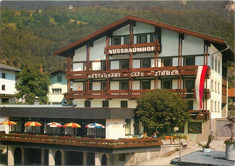 Postcard Tirol Landeck Gasthof Cafe Restaurant Nussbaumhof