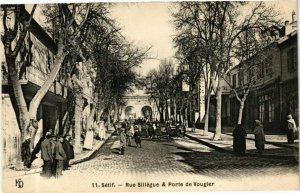 CPA AK Algérie-Setif-Rue Sillegue & Porte de Vougier (237544)