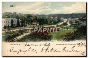 Old Postcard Wiesbaden Nerotalanlagen Mit Nerobergbahn