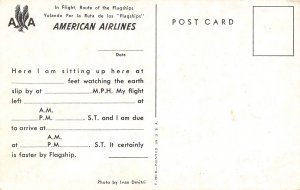 American Airlines Flagship Plane 1950s postcard