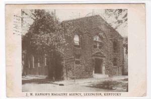 Hanson's Magazine Agency Lexington Kentucky 1909 postcard