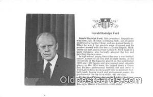  38th President Postcard Gerald Rudolph Ford