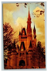 Vintage 1960's Postcard Walt Disney World Cinderella Castle Orlando Florida