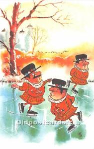 Ice Skating Cartoon Writing on back