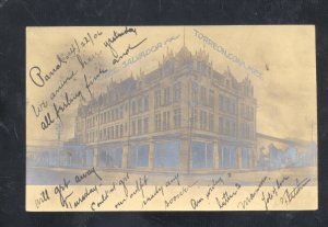 RPPC ACAPULCO MEXICO DOWNTOWN STREET SCENE TO SEDALIA MO REAL PHOTO POSTCARD