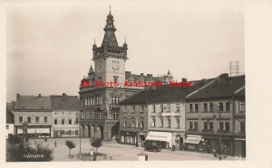 Czech Republic, Nachod, RPPC, Clock Tower, Photo