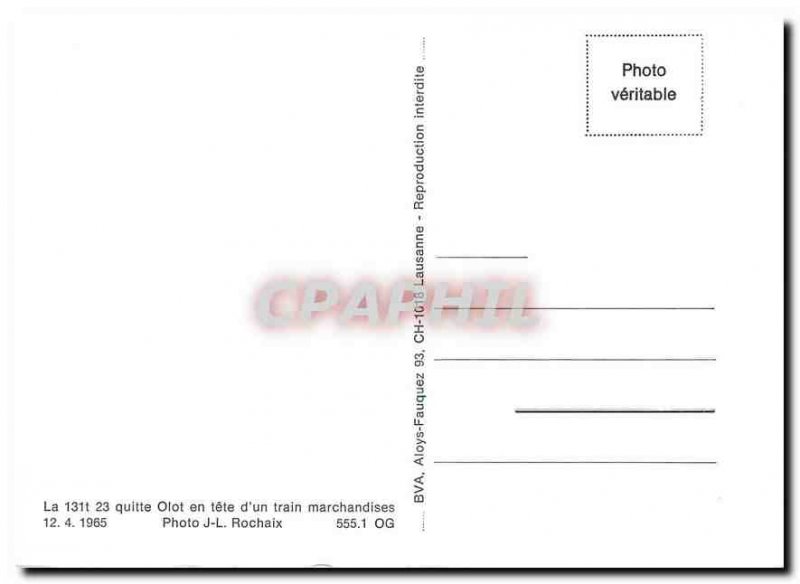 Modern Postcard Leaving Olot head of a freight