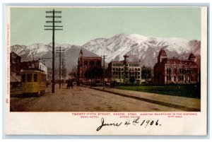 1906 Wasatch Mountains Twenty-Fifth Street Ogden Utah Antique Postcard