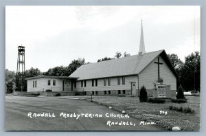 RANDALL MN PRESBYTERIAN CHURCH VINTAGE REAL PHOTO POSTCARD RPPC