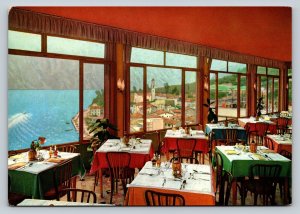 Italy Castell Hotel at Limone on Lake Garda 4x6 Vintage Postcard 0099