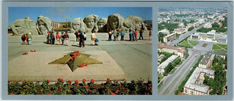 1975 Komsomolsk-on-Amur, Soviet Union WWII Memorial Postcard Birds Eye Russia 3R