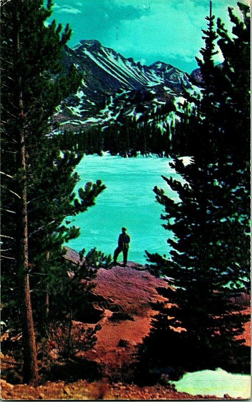 Vtg Chrome Postcard Estes Park Colorado CO Bear Lake Plastichrome UNP