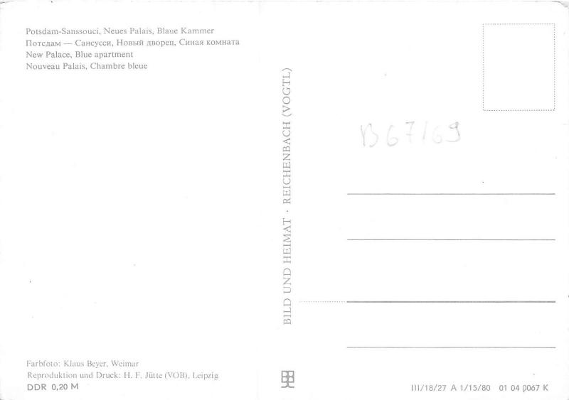 B67169 Germany Potsdam Sanssouci Castle