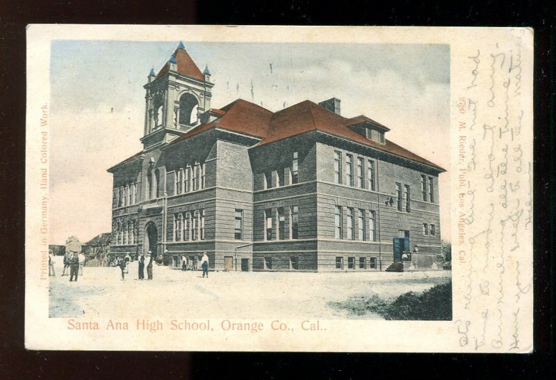 h2734 - SANTA ANA Ca 1906 High School. Orange County