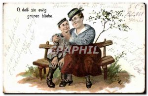 Old Postcard O dass sie ewig grunen bliebe Humor Couple