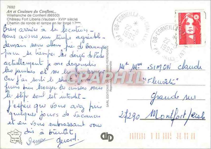 Modern Postcard Chateau Villefranche de Conflent Fort Liberia