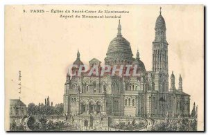 CARTE Postale Paris Former Church of the Sacre Coeur of Montmartre Monument A...