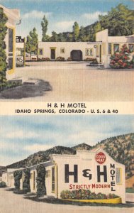 Idaho Springs Colorado H and H Motel Vintage Postcard AA65468