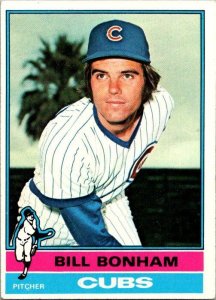 1976 Topps Baseball Card Bill Bonham Chicago Cubs sk13362