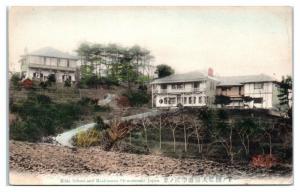 Early 1900s Bible School & Residences, Shimonoseki, Japan Hand-Colored Postcard