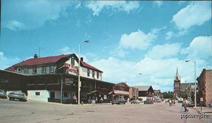 New Glarus WI Street View Old Cars Postcard