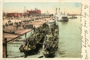 c1906 Postcard;Visiting Torpedo Boats, New Orleans LA, Detroit Publishing Co.