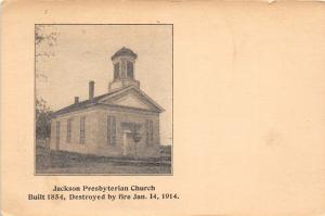 F27/ Seville Creston Ohio Postcard 1914 Jackson Presbyterian Church Fire