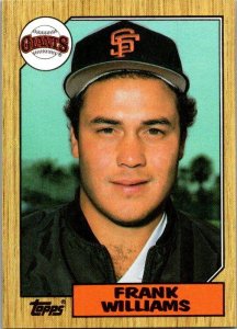 1987 Topps Baseball Card Frank Williams San Francisco Giants sk3399