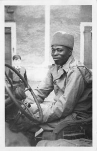 Black Military Man Postcard