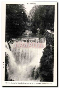 Dauphine Old Postcard Route Grande Chartreuse waterfall Fourvoirie