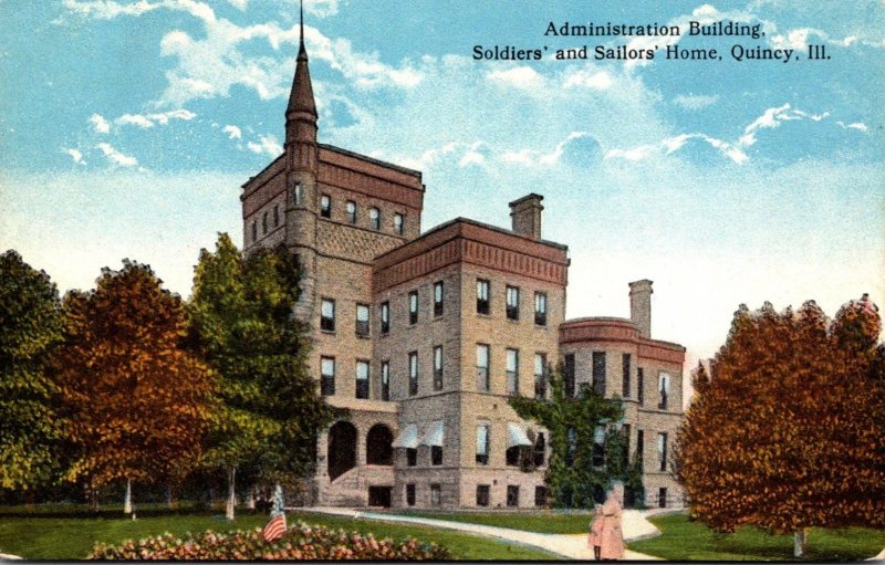 Illinois Quincy Soldiers and Sailors Home Administration Building Curteich