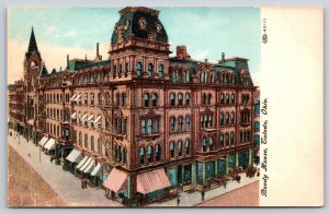 Toledo Ohio~Boody House Hotel Exterior View~Tower~2nd Empire~c1910 Postcard