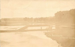 Langdon Kansas c1910 RPPC Real Photo Postcard View Fish Hatcheries Eugene Cattes