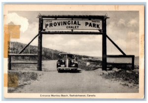 Manitou Manitoba Canada Postcard Provincial Park Chalet c1950's Unposted