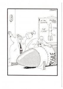 Working on a Missile, The Far Side, Larson Cartoon. Military Humour 1982, 1984