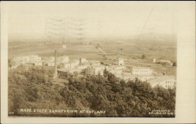 Rutland MA State Sanatorium c1930 Real Photo Postcard